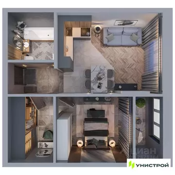 1-к кв. Татарстан, Казань проезд Юнуса Ахметзянова, 5 (46.14 м)