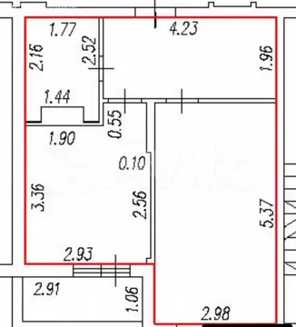 1-комнатная квартира: Энгельс, Пристанская улица, 85/2 (42 м)