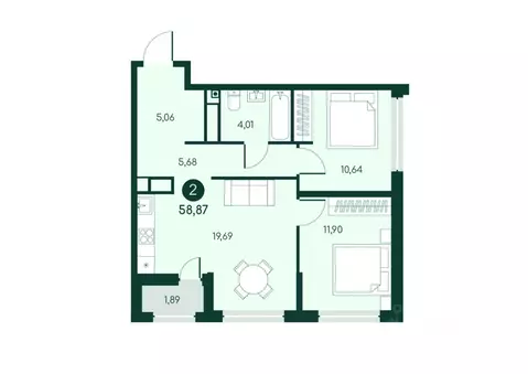 2-к кв. Курганская область, Курган Малиновые высоты жилой комплекс ...