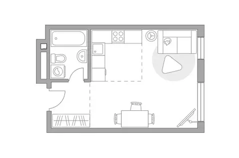 Квартира-студия: Москва, ЖК Билак Коломенское (33.73 м)
