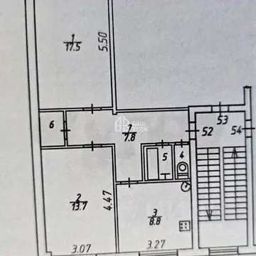2-к кв. Калужская область, Калуга Турынино мкр, ул. Советская, 5 (52.0 ...
