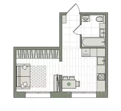 1-к кв. Кировская область, Киров бул. Прибрежный, 6 (26.6 м)