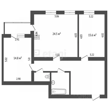 2-к кв. Белгородская область, Белгород ул. Горького, 52б (83.1 м)