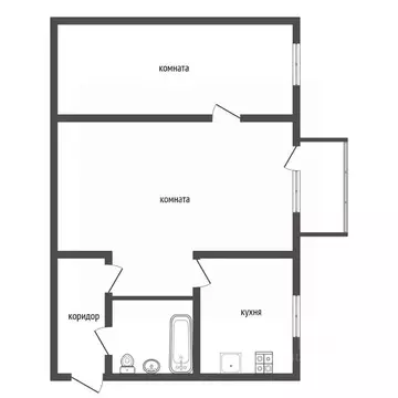 2-к кв. Воронежская область, Воронеж ул. Варейкиса, 71 (42.0 м)