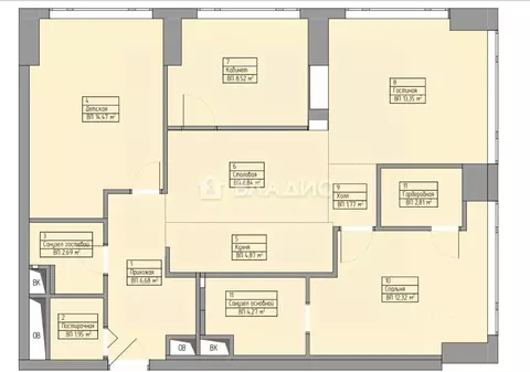 4-к кв. Москва Мичуринский просп., 56 (83.9 м)