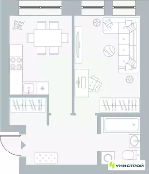 1-к кв. Пермский край, Пермь Рионская ул., 4А (38.34 м)