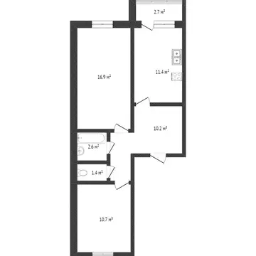 2-комнатная квартира: Саратов, Техническая улица, 3А (68 м)