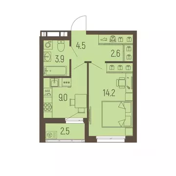 1-к кв. Пермский край, Пермь Подлесная ул., 55А (35.5 м)