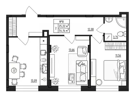 2-к кв. Ленинградская область, Гатчинский муниципальный округ, д. ...
