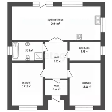 Дом в Тюменская область, Тюмень Лето-Парк кп, проезд Еловый (106 м)