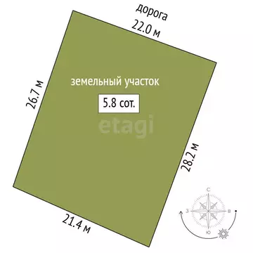 Участок в Тобольск, садоводческое товарищество Дружба, Озёрная улица ...