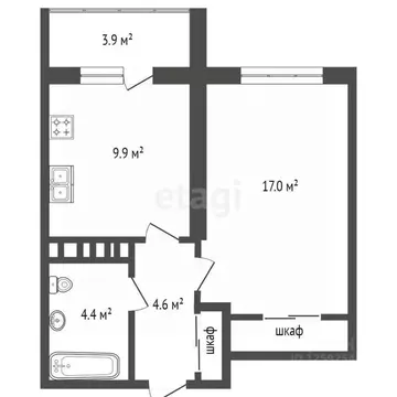 1-к кв. Крым, Симферополь пер. Мраморный (36.6 м)