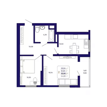 2-к кв. Башкортостан, Уфа Затон-Восточный жилрайон, Паруса жилой ...