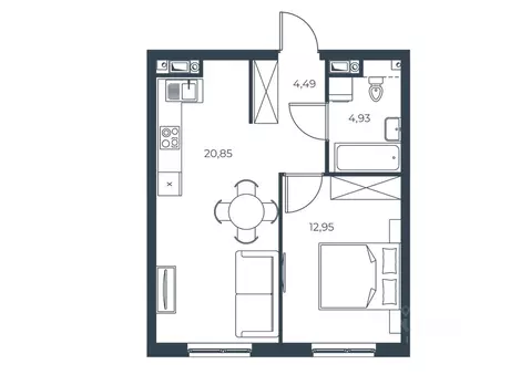 1-к кв. Астраханская область, Астрахань Татарская Слобода кв-л,  ...
