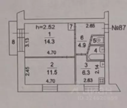 2-к кв. Московская область, Люберцы ул. С.П. Попова, 9 (40.5 м)