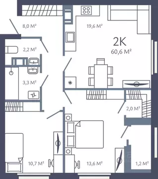 2-к кв. Ленинградская область, Кудрово г. Всеволожский район, ...