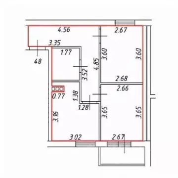 2-к кв. Ленинградская область, Гатчинский муниципальный округ, пос. ...