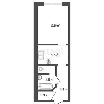 Квартира-студия: Томск, микрорайон Черемошники, Кедровая улица, 34 (32 ...