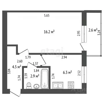 1-к кв. Башкортостан, Стерлитамак ул. Блюхера, 2 (29.9 м)