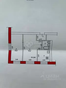 2-к кв. Волгоградская область, Волгоград Невская ул., 4 (43.9 м)