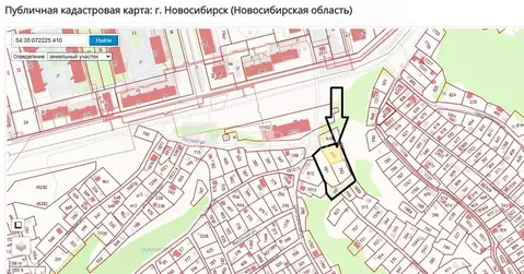 Участок в Новосибирская область, Новосибирск Ветеран СНТ, № 8 кв-л, ...