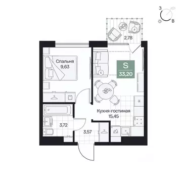 1-к кв. Волгоградская область, Волгоград просп. Имени В.И. Ленина, 59Г ...