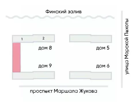 Помещение свободного назначения в Санкт-Петербург Морская миля жилой ...