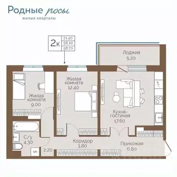 2-к кв. Пермский край, Пермский муниципальный округ, с. Фролы ул. ...