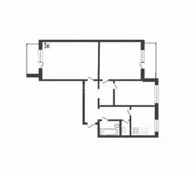 3-к кв. Белгородская область, Белгород Железнодорожная ул., 123 (71.0 ...