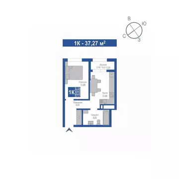 1-к кв. Крым, Джанкой  (35.98 м)