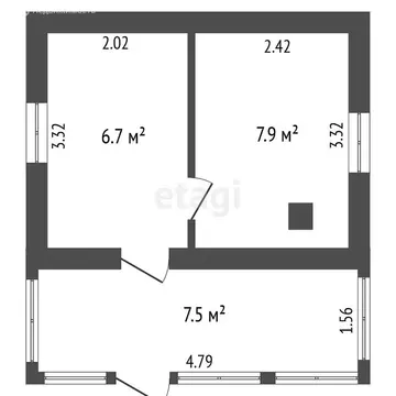 Дом в Тюмень, СНТ Тополёк, 4-я линия (23.8 м)