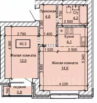 2-к кв. Алтайский край, Барнаул ул. Анатолия (40.3 м)