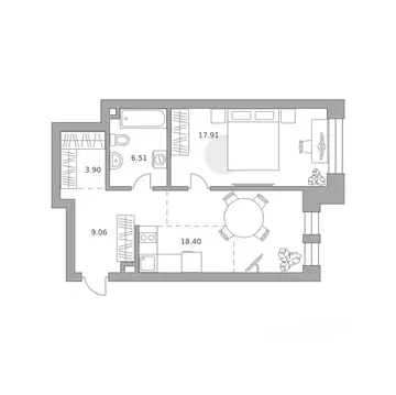 1-к кв. Москва Дубининская ул. (55.78 м)