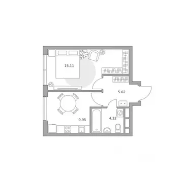 1-к кв. Москва 2-й Грайвороновский проезд (34.4 м)