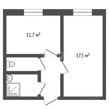 1-к кв. Псковская область, Псков Солнечная ул., 9 (36.6 м)