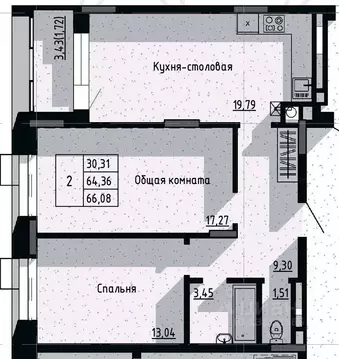 2-к кв. Саха (Якутия), Якутск пос. Геологов,  (66.08 м)