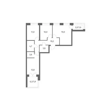 3-к кв. Ленинградская область, Ломоносовский район, Аннинское ...
