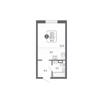 Студия Кировская область, Киров ул. Пушкина, 25 (26.2 м)