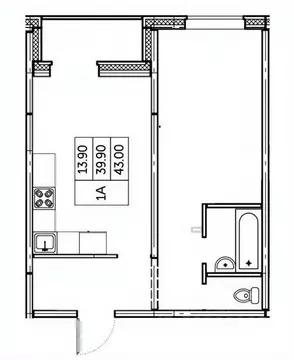 1-к кв. Чувашия, Чебоксары ул. П.В. Дементьева, поз1 (43.0 м)