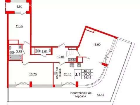 3-комнатная квартира: Санкт-Петербург, Уральская улица, 23 (85 м)
