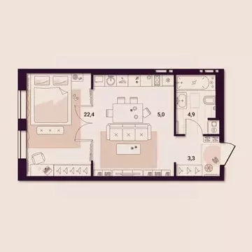 1-к кв. Приморский край, Артем ул. Куйбышева, 11А (35.76 м)