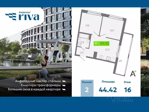 2-к кв. Ленинградская область, Мурино Всеволожский район, Урбанист ...