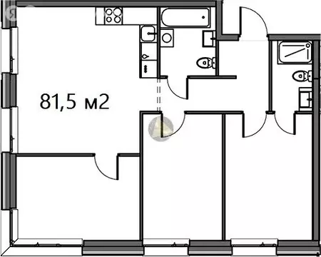3-комнатная квартира: Санкт-Петербург, Галерный проезд, 1к2 (81.5 м)