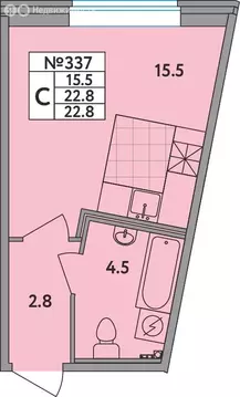 Квартира-студия: Новое Девяткино, Главная улица, 2 (22.8 м)