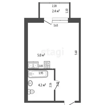 Квартира-студия: Анапа, Пионерский проспект, 104В (30 м)