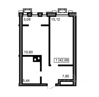 1-к кв. Волгоградская область, Волгоград ул. 8-й Воздушной Армии, 3 ...
