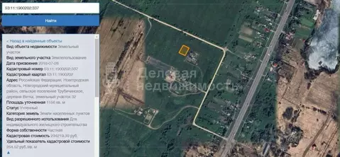 Участок в Новгородская область, Новгородский район, Трубичинское ...