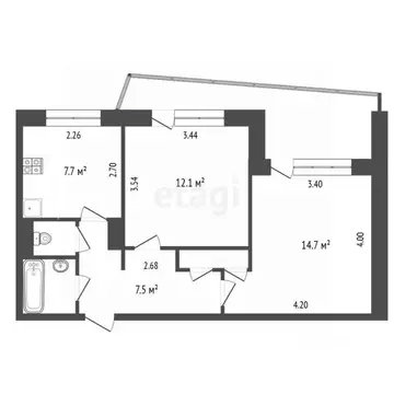 2-к кв. Краснодарский край, Новороссийск ул. Героев Десантников, 37 ...