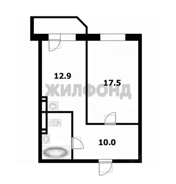 1-к кв. Новосибирская область, Новосибирск Вилюйская ул., 8 (44.9 м)