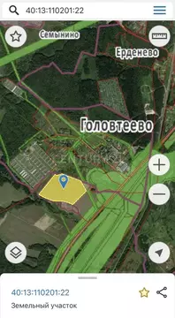 Участок в Калужская область, Тарусский муниципальный округ, д. Исаково ...